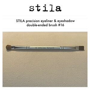 STILA Eyeliner & Eyeshadow BRUSH Double-Ended; RARE #16; Never Used